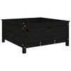 vidaXL Jardinieră de grădină, negru, 82,5x82,5x39 cm lemn masiv de pin