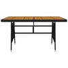 vidaXL Set mobilier de exterior, 7 piese, negru, poliratan