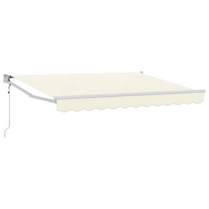 vidaXL Copertină retractabilă Crem 2,5 x 2 m Poliester și metal