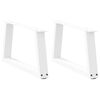 vidaXL Picioare pentru măsuță de cafea &icirc;n formă de V, 2 buc., alb, 50x(30-31,3) cm, oțel