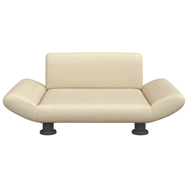 vidaXL Pat de câini, crem, 70x45x28 cm, material textil