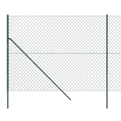 vidaXL Gard de plasă de sârmă, verde, 1,6x25 m