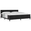 vidaXL Pat cu arcuri cu headboard Negru 200 x 200 cm Catifea