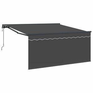 vidaXL Cortina Retractabilă Antracit 350 x 250 cm