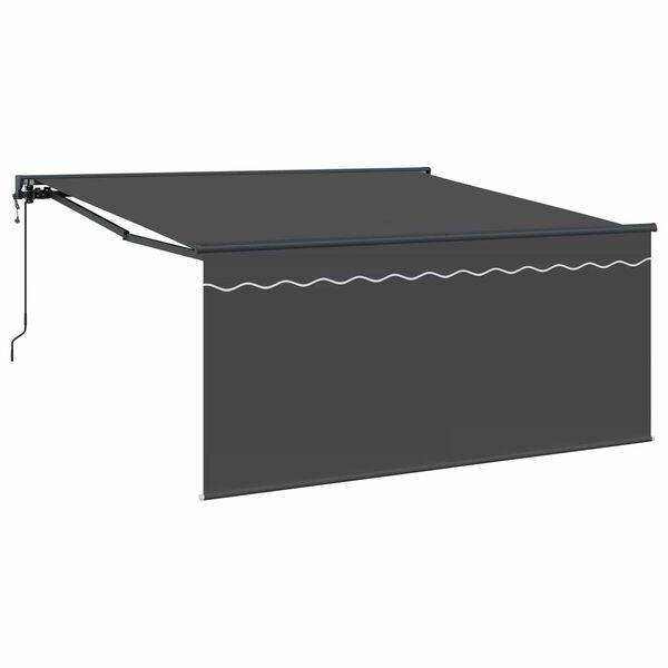 vidaXL Cortina Retractabilă Antracit 350 x 250 cm