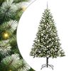 vidaXL 300 LED-uri Alb cald PVC și Metal Verde și alb