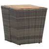 vidaXL Masă de ceai gri 41,5x41,5x43 cm poliratan lemn masiv acacia