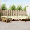 vidaXL Set de canapele de exterior cu pernă 9 pcs Natural și Crem