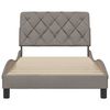 vidaXL Cadru de pat fără saltea, gri taupe, 100x200 cm, textil