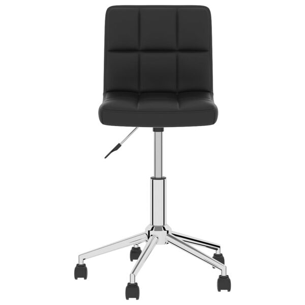 vidaXL Scaune de bucătărie pivotante, 4 buc., negru, piele ecologică