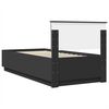 vidaXL Cadru de pat cu headboard Negru 90 x 200 cm Lemn compozit