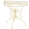 vidaXL Masă laterală stil vintage semirotundă metal 72x36x74 cm auriu