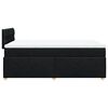 vidaXL Pat box spring cu saltea, negru, 120x200 cm, textil