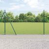 vidaXL St&acirc;lp de gard. Verde 25 x 1,5 m (plasă de 25 x 25 mm) Oțel
