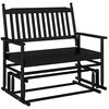 vidaXL Bancă glisantă, negru, 118x70x104,5 cm, lemn masiv de plop