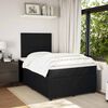 vidaXL Pat box spring cu saltea, negru, 120x190 cm, catifea