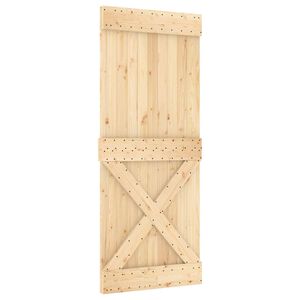 vidaXL Ușă glisantă NARVIK Natural și Negru 85 x 210 cm (152,5 cm)
