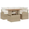 vidaXL Set de canapele pentru grădină 5 buc. bej și crem