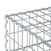 vidaXL Pat ridicat din gabion Argintiu 80 x 80 x 20 cm Oțel Galvanizat