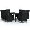 vidaXL Set mobilier de grădină cu perne, 9 piese, negru