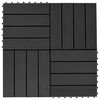 vidaXL Plăci pentru Deck 11 pcs Negru 30 x 30 cm Lemn compozit