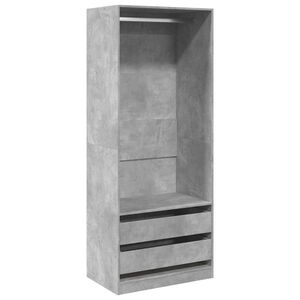 vidaXL Șifonier, gri beton, 80x50x200 cm, lemn prelucrat