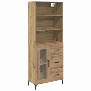 vidaXL Bufet Stejar Artizanal 69,5 x 34 x 180 cm Lemn compozit