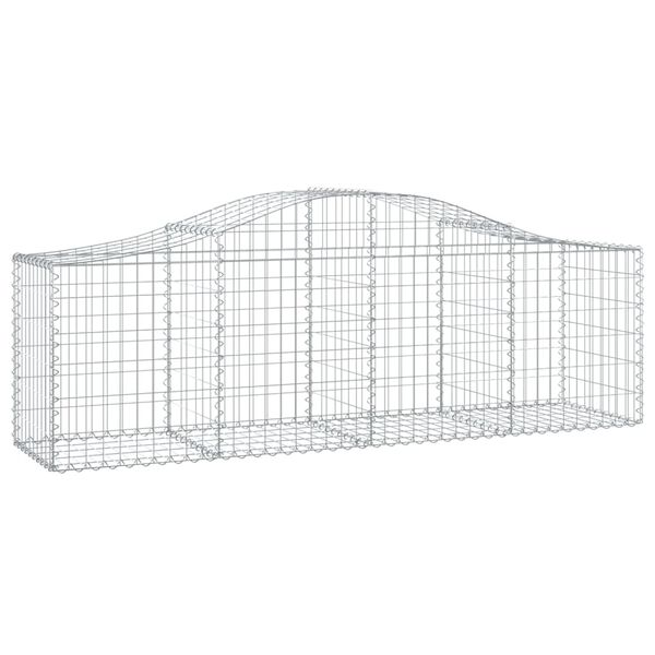 vidaXL Coșuri gabion arcuite 11 buc, 200x50x60/80 cm, fier galvanizat
