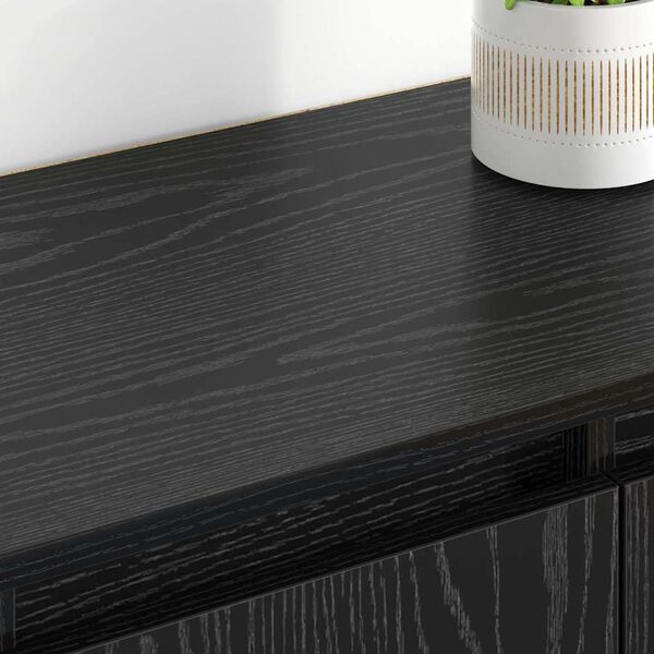 vidaXL Bufeturi 2 pcs Stejar Negru 60 x 35 x 70 cm Lemn compozit