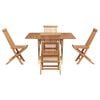 vidaXL Set de masă pentru grădină Maro Lemn Teak Solid