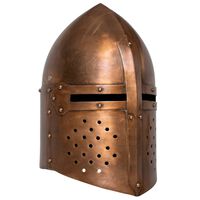 vidaXL Coif cavaler medieval antichizat, jocuri roluri, arămiu, oțel