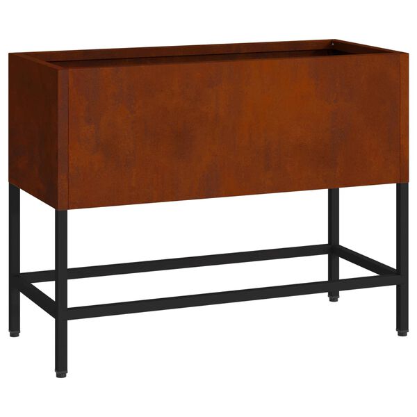 vidaXL Ghiveci ridicat pentru grădină Ruginit 60 x 26 x 45 cm