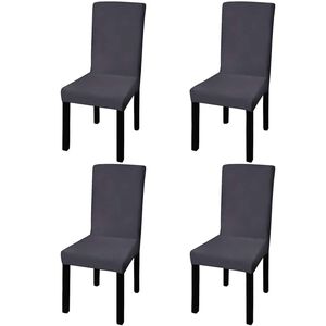 vidaXL Huse de scaun elastice drepte, 4 buc., antracit