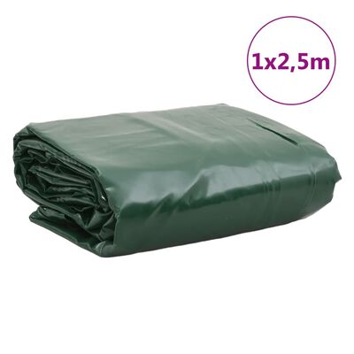 vidaXL Prelată, verde, 1x2,5 m, 650 g/m²