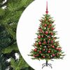 vidaXL Brad de Crăciun artificial cu globuri 120 cm 150 LED-uri