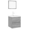 vidaXL Set de mobilier de baie, gri sonoma, lemn prelucrat