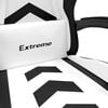 vidaXL Scaun de gaming cu suport picioare, alb/negru, piele ecologică