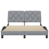 vidaXL Cadru de pat fără saltea, gri deschis, 140x190 cm, textil