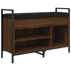 vidaXL Bancă de pantofi, stejar maro, 85,5x32x57,5 cm, lemn prelucrat
