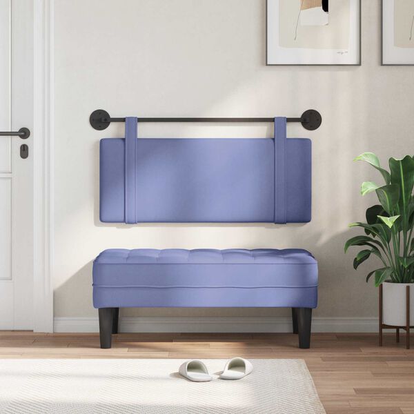 vidaXL Cap de pat suspendat Albastru Jeans 110 x 55 x 5 cm țesătură