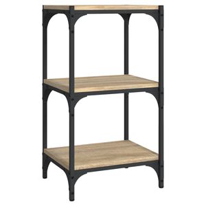 vidaXL Raft cărți stejar sonoma 40x33x70,5 cm, lemn prelucrat și oțel