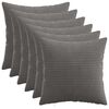 vidaXL Husă pentru pernă 6 pcs HEERLEN Gri &icirc;nchis 40 x 40 cm cord
