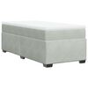 vidaXL Pat box spring cu saltea, gri deschis, 90x190 cm, catifea