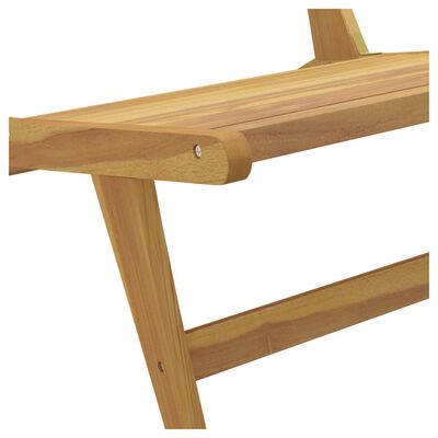 vidaXL Scaun de grădină cu suport pentru picioare, lemn masiv de tec
