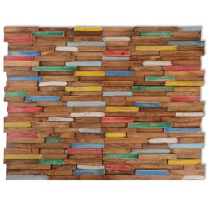 vidaXL Panouri de placare pereți, 10 buc., 1,03 m&sup2;, lemn masiv de tec