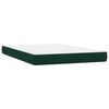 vidaXL Pat box spring cu saltea, verde &icirc;nchis, 160x220 cm, catifea