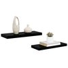 vidaXL Rafturi de perete 2 buc. negru extralucios, 60x23,5x3,8 cm, MDF