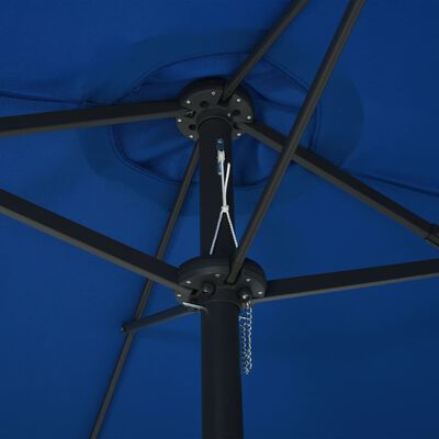 vidaXL Umbrelă soare exterior cu stâlp aluminiu, albastru, 460x270 cm