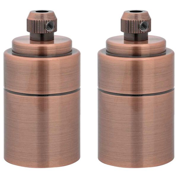 vidaXL Suporturi de lampă 2 buc Roșu Bronz E27