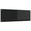 vidaXL Panou de bucătărie Negru 120 x 40 cm sticlă securizată